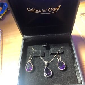 Coldwater Creek Silver and amethyst matching set!